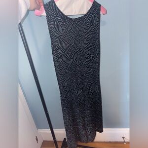 Black and Silver Glitter Dress